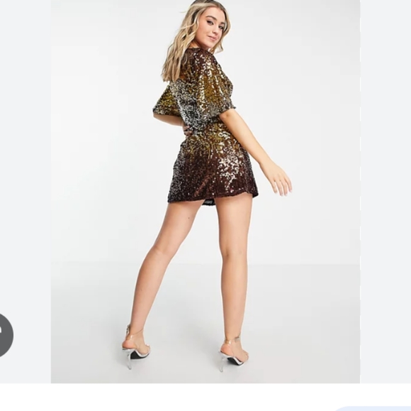 slim fit dress slacks Jenny Dress in Gold Sequin S